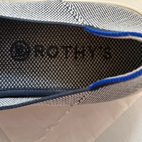 Rothy's The Original Slip On Sneaker in Anchor Blue White Nautical Size 8.5 - Picture 9 of 9